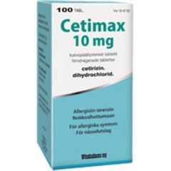CETIMAX tabletti, kalvopäällysteinen 10 mg 100 fol